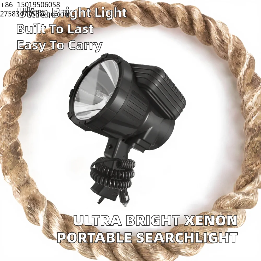 Rechargeable Handheld Vehicle Patrol Spotlight 2000m Long Range LED Multiple Modes Suitable for Security and Outdoor Rescue
