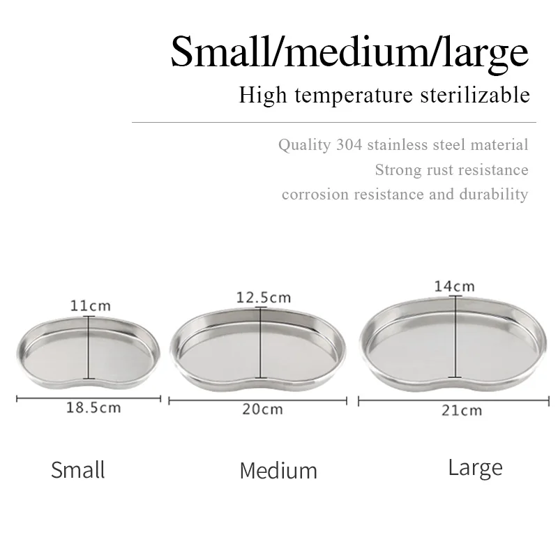 Wygięta płyta Zagęszczona stal nierdzewna 304, odporna na jod, dezynfekcja i opatrunek, zmień tacę, dezynfekcja, talerz w talii