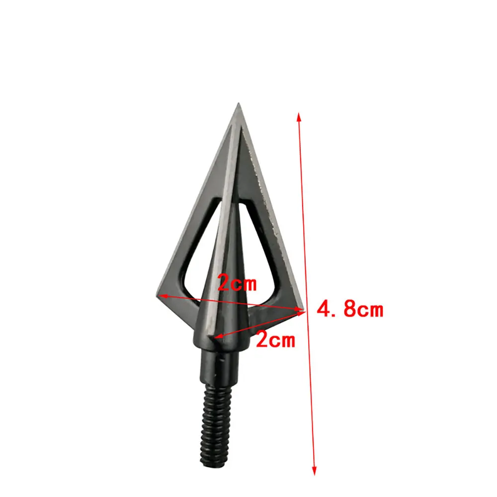 6/12pcs Archery Arrowhead Stainless Steel 100Grain Arrow Tips Diameter 2cm Braodhead Archery Hunting Shooting Outdoor Sports