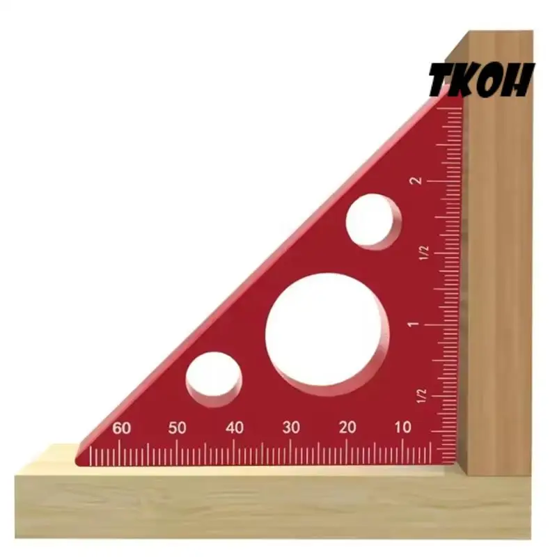 

TKOH-Right Angle Ruler Woodworking Ruler Triangle Ruler Scales Machinist Carpenter's Square Height Measuring Tools Gauge