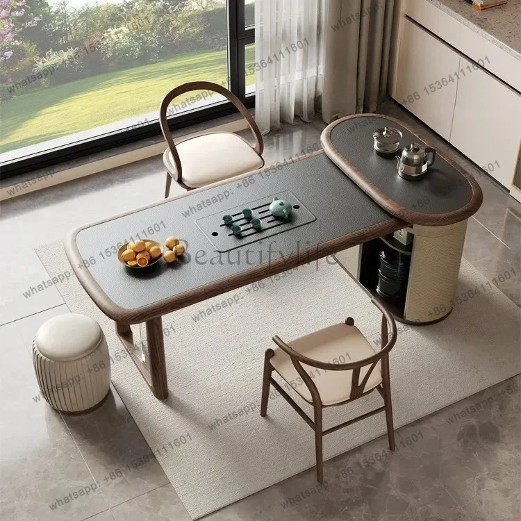 

Chinese style tea table solid wood tea table and chair combination living room home office tea table