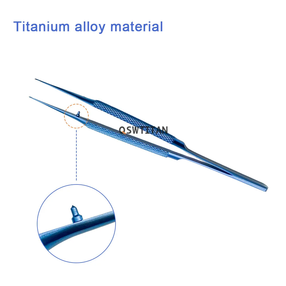 Ophthalmic Tweezers with Ring Tip Forceps 1mm Ophthalmic Surgery Instrument 14/18cm view 3