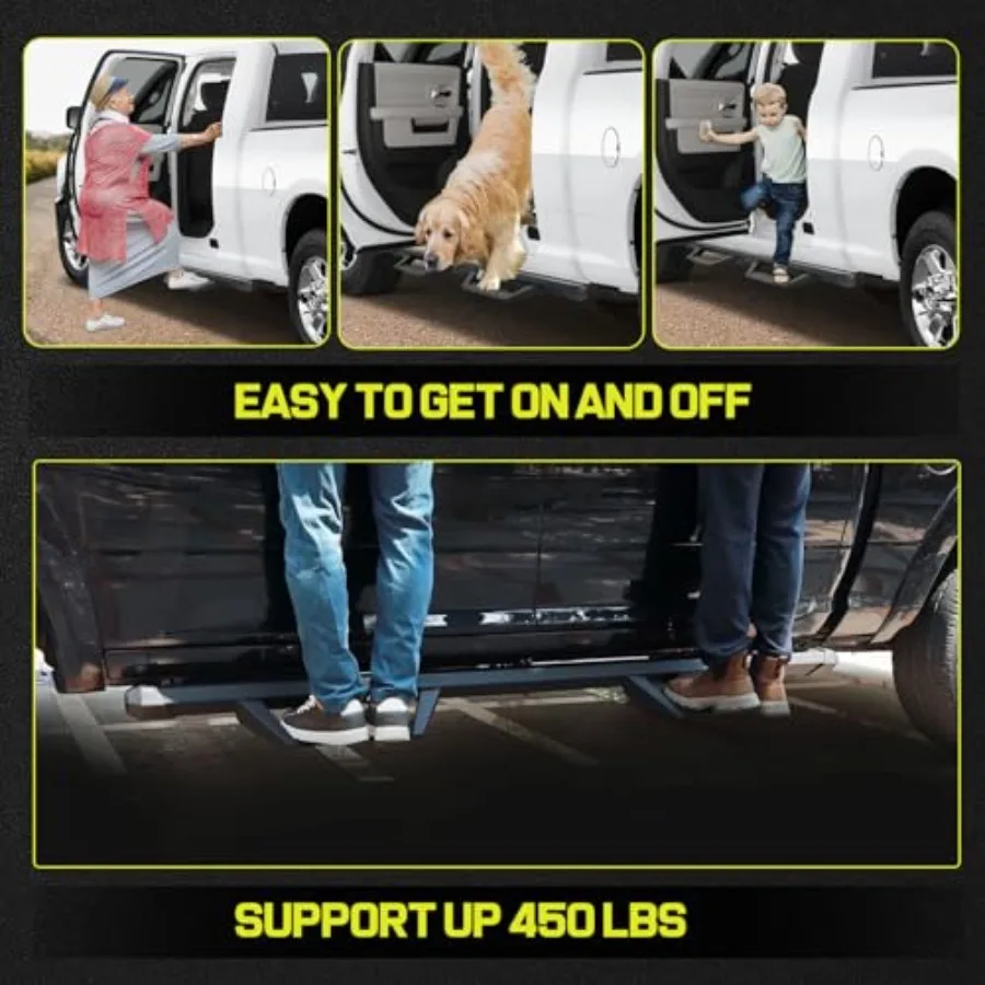 Treeplanken compatibel met voertuig 20152025 Ford F150 SuperCrew Cab met 4 fullSize deuren 4,7 inch Drop Down Side Steps F