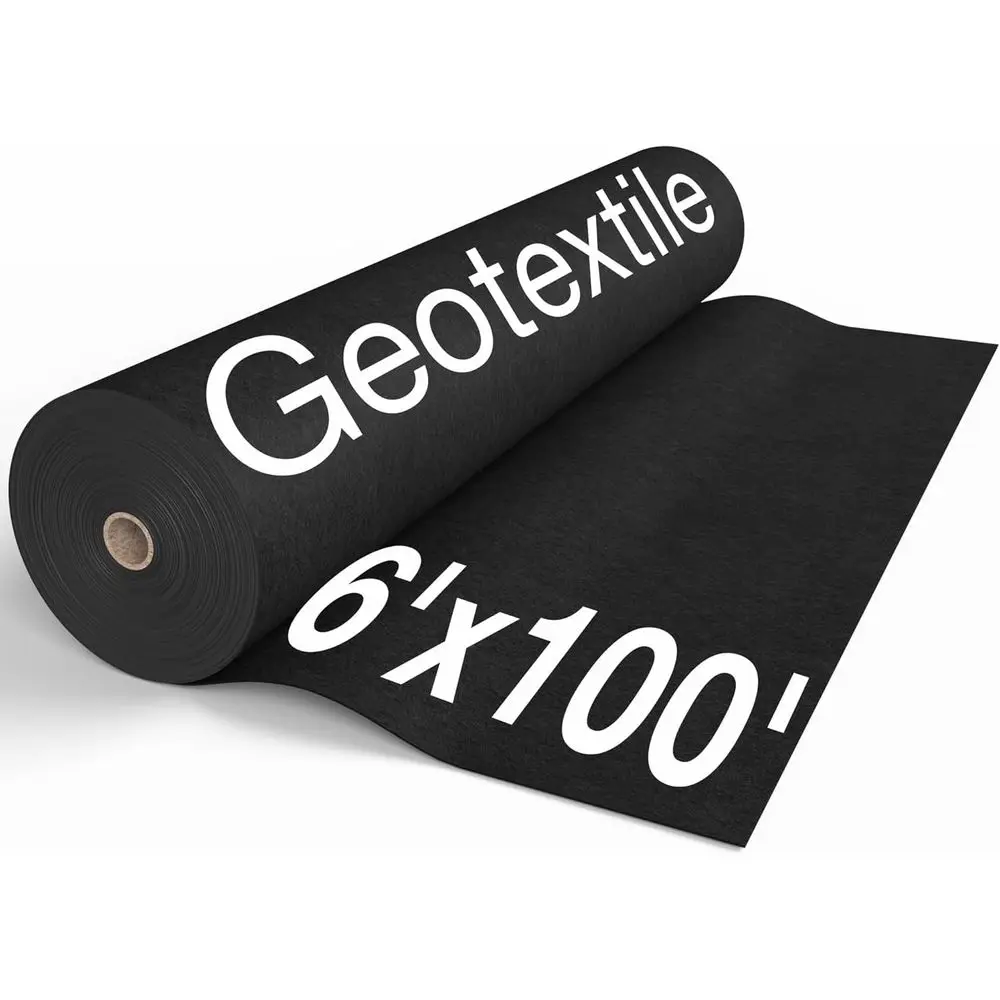 Non Woven Geotextile Fabric, 6ft x 100ft 4oz for Landscape Projects, French Drains, Retaining Walls, Underlayment, Drainage, PRO