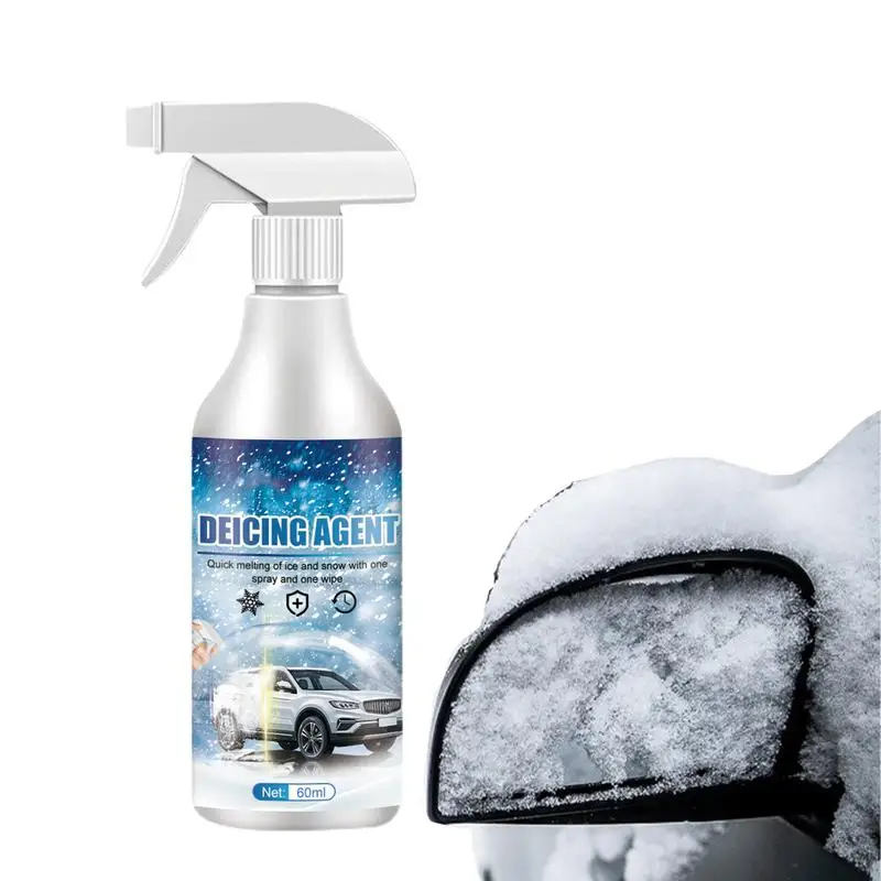 

60ML Car Deicing Agent Winter Car Snowmelt Spray Automobile Defrost Tool Remove Snow Ice Frost Melting Defrost Antifreezing