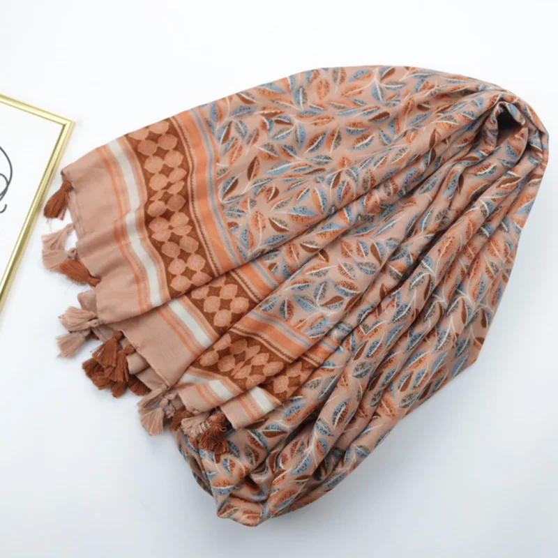 

Заводская распродажа - заказ, шелковый шарф с принтом золотой ветки и нефритовых листьев, узор «елочка», хорошее ощущение руки, женский