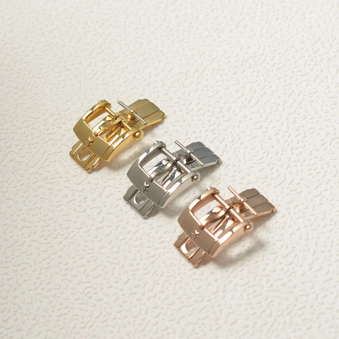 Stainless Steel Polished Folding Clasp for Button for Zenith Leather Watchband Buckles Replacement Accessories