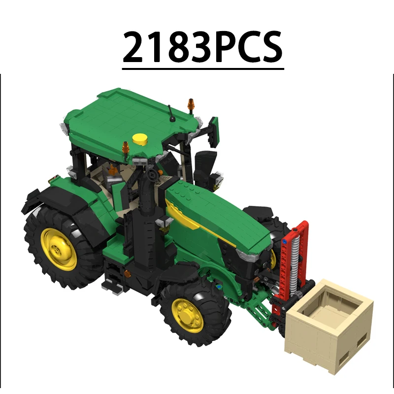Classic Building Blocks European Pallet Box Agricultural Machinery Tractor Front Loader Model, 2183pcs, Fun Toy, New Year Gift