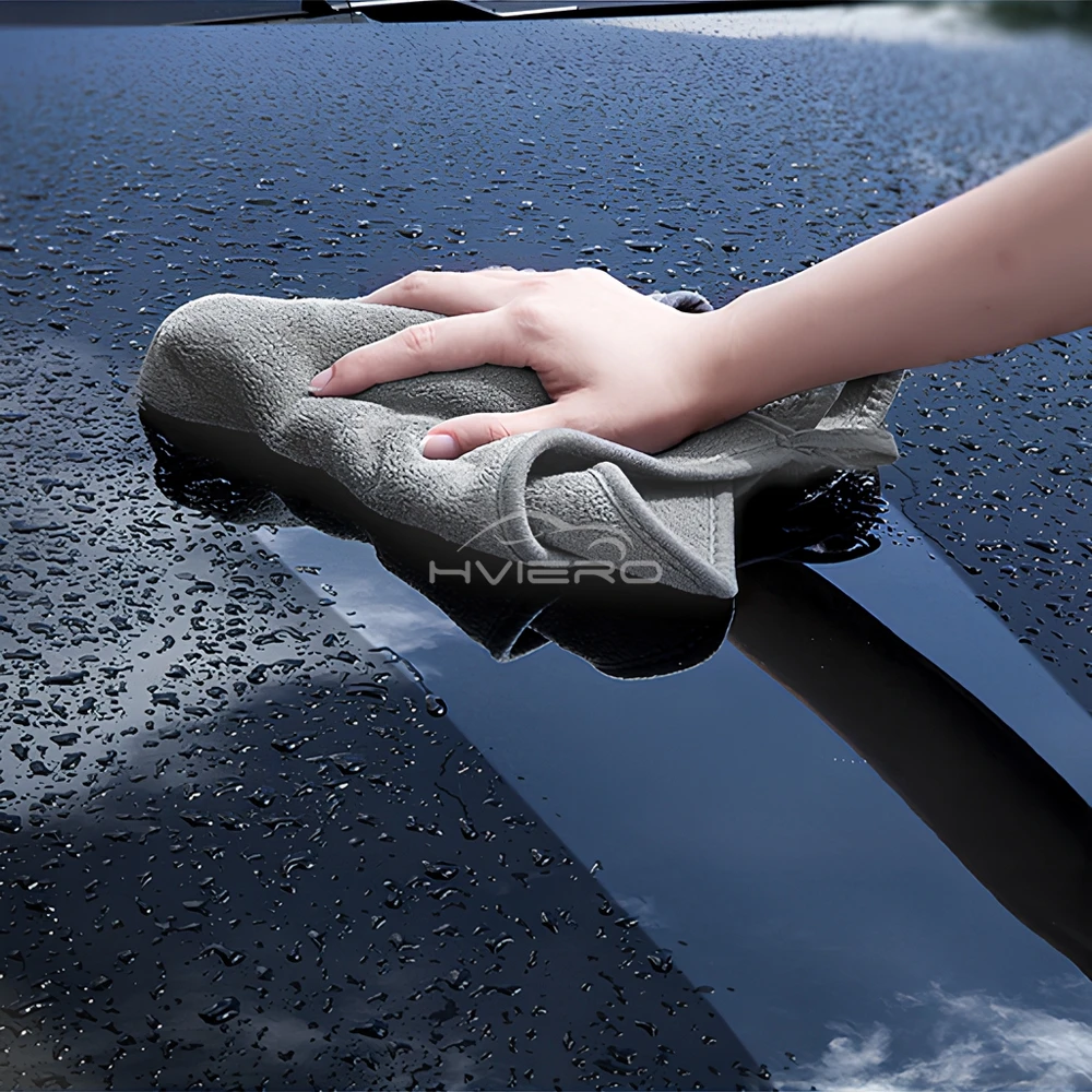 Thickened Car Wash Towels Microfiber Absorbent Braided Double-side Cloths Auto Wips Tadpole Wear Resistant Tools 40*40cm 60*90cm