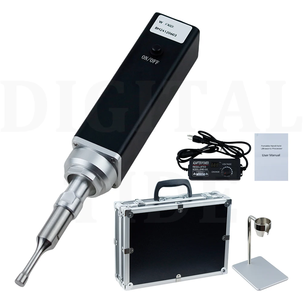 80W Handheld Ultrasonic Homogenizer Portable Emulsifier Sonicator Processor Mixer with 3mm/6mm/8mm Probe