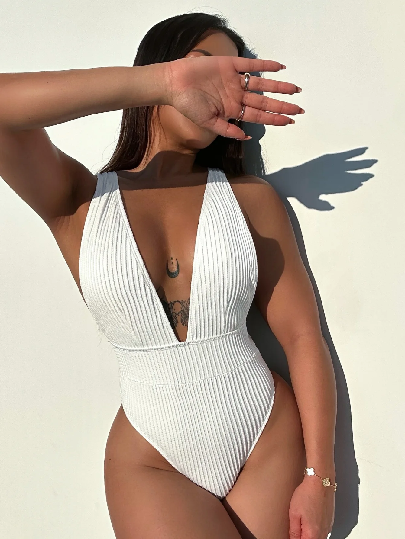 Swimwear Women Swimsuit Sexy One Piece Micro Bikinis  Swimming Beach  Beachwear 2024 Summer BrazilianSpecial RibbedTextureFabric