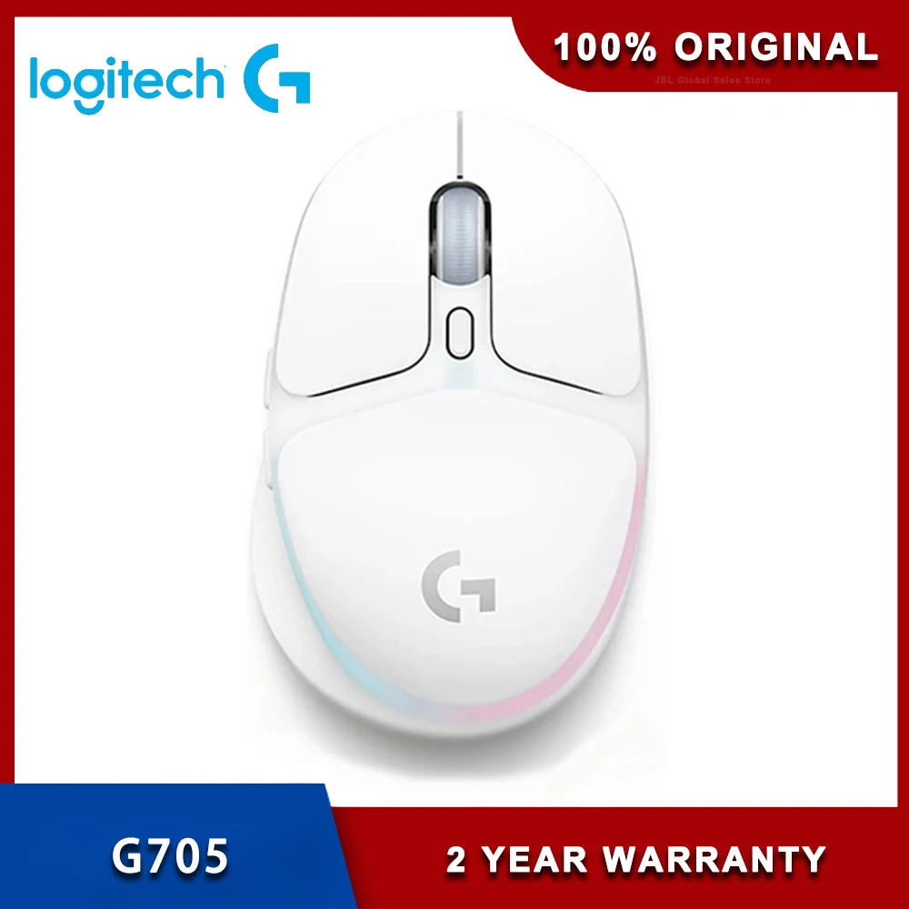 original Logitech G705 Wireless Gaming Mouse Customizable LIGHTSYNC RGB Lighting Lightspeed Wireless Bluetooth Connectivity