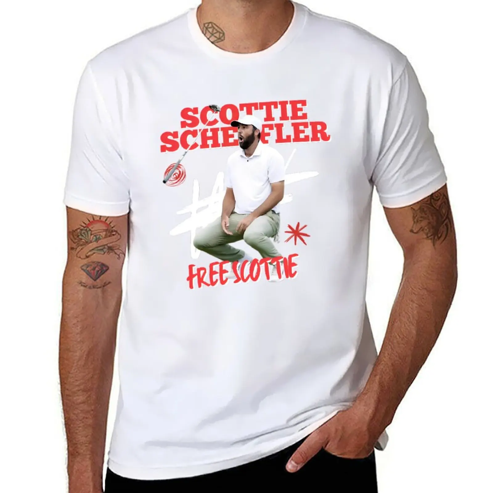 

Scottie Scheffler T-Shirt t shirts with prints man t shirts cotton T-Shirt
