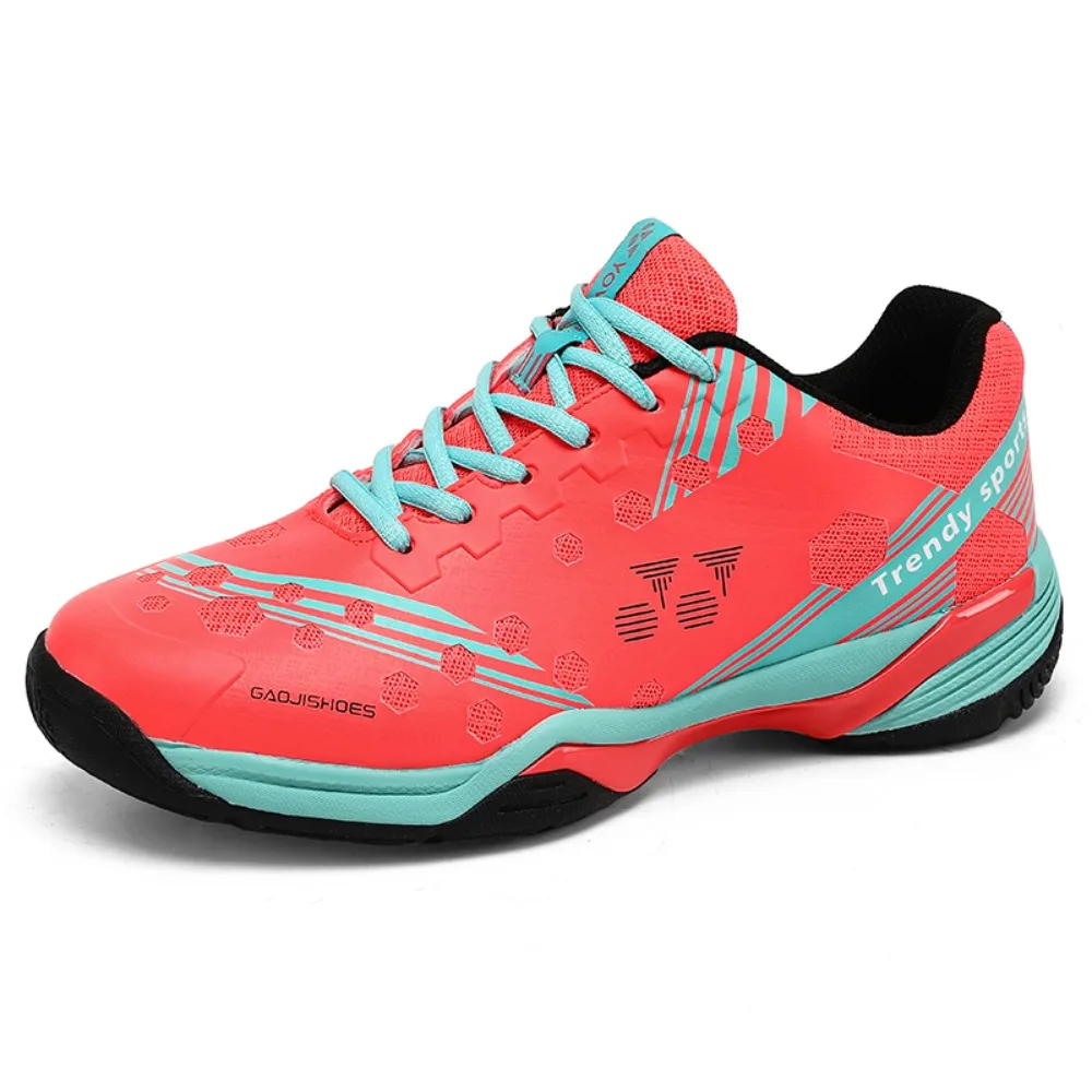 Unisex Badminton Shoes Professional Sports Sneakers Breathable Shock Absorbent Comfortable Rubber Sole for Training And Tennis