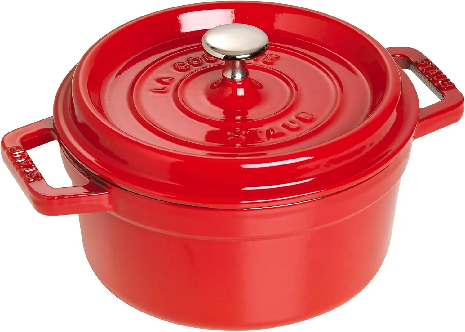 

Cast Iron Roaster/Cocotte, Round, 20 cm, 2.24 L, Cherry Red