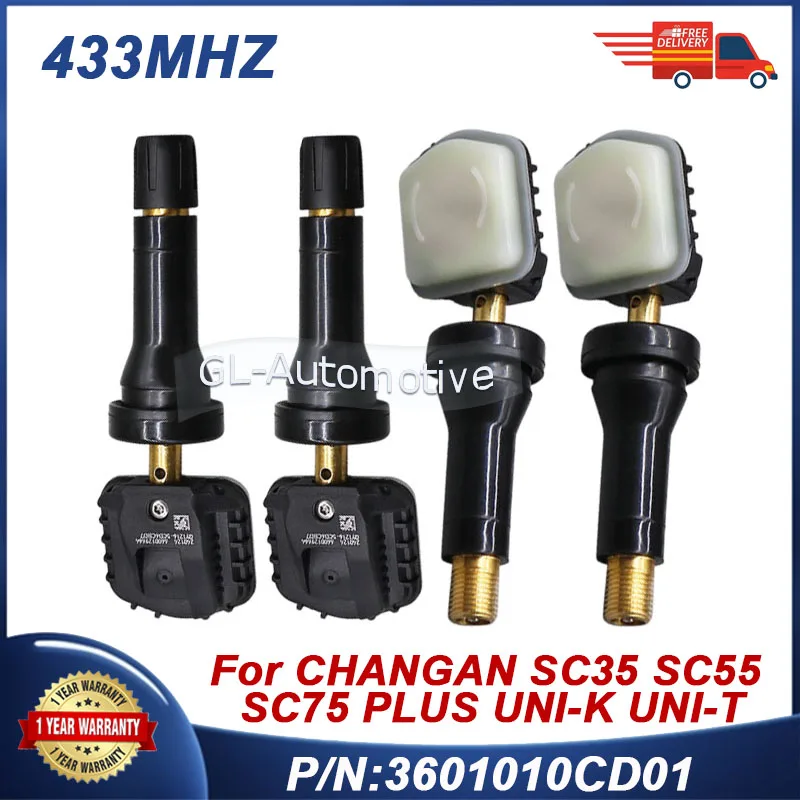 

3601010CD01 433MHZ TPMS Tire pressure monitoring sensor For CHANGAN UNI-T UNI-K SC35 SC55 SC75 PLUS EADO 1/4PCS