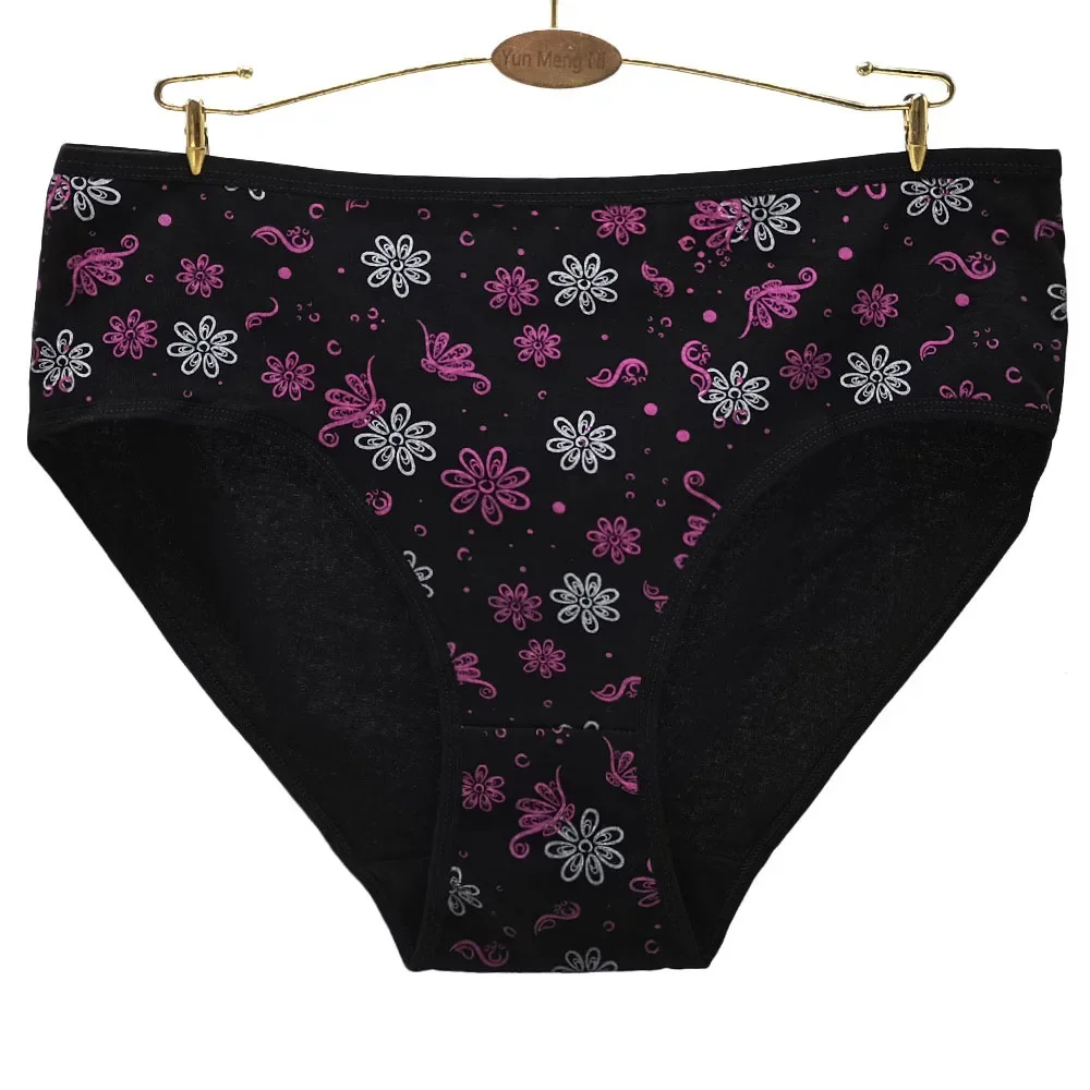 Women Underwear Cotton Briefs Plus Size Panties Woman Pants Lingerie Lady Knickers Girl Intimate 4XL 3XL 2XL 3 Pieces/Lot
