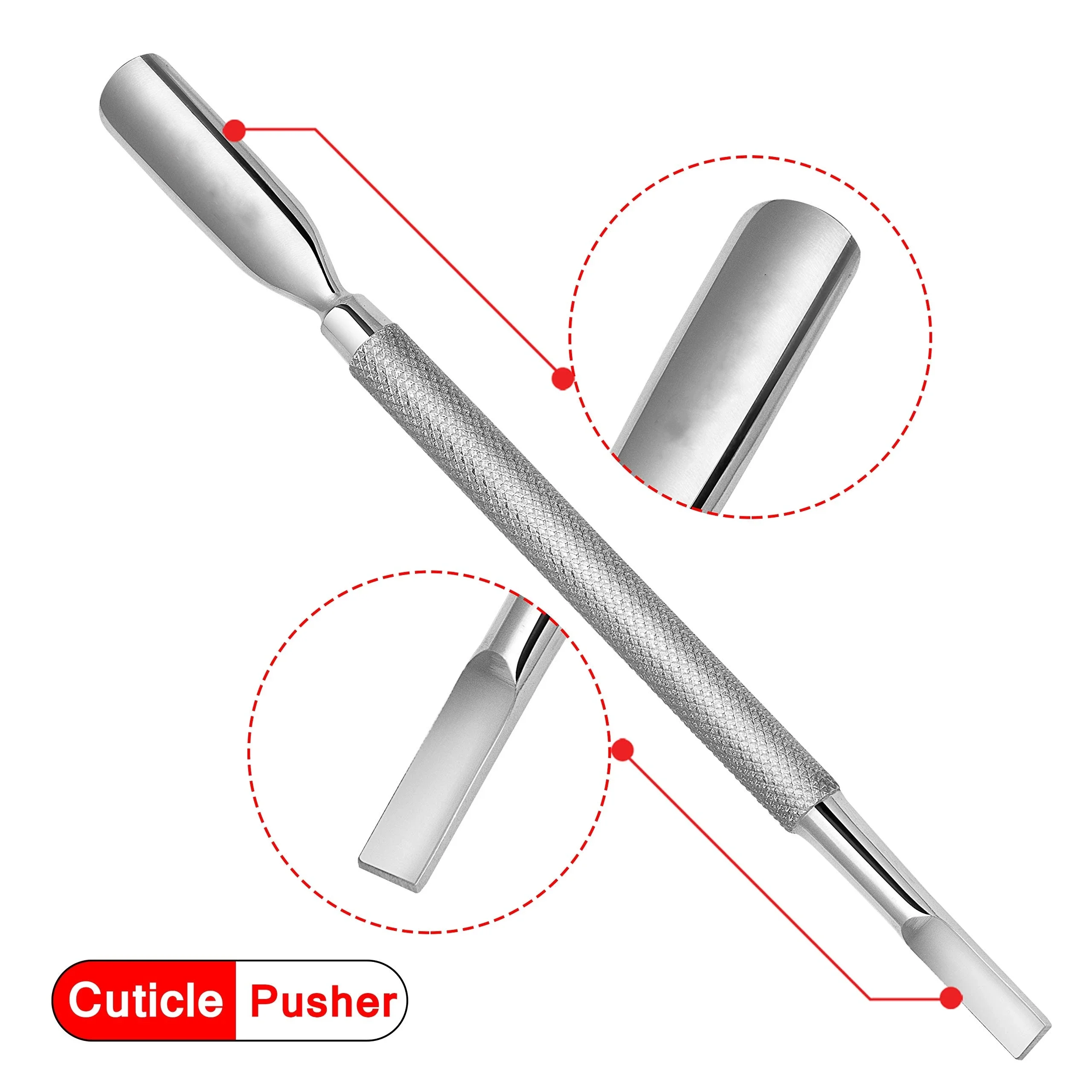 Cuticle Pusher Dual Sided Sharp Edge Spoon Shaped Cuticle Cutter Remover Cleaner Surgical Medical Grade Stainless Steel