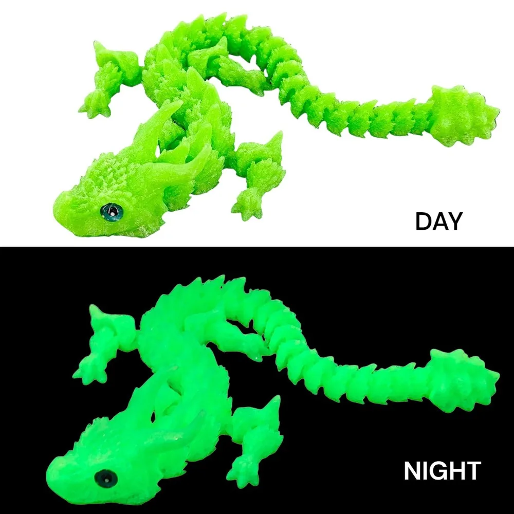 

Simulated Eye 3D Printed Dragon All-in-one Molding Chinese Dragon 3D Printed Diceratops Dragon Rotatable Poseable Joints