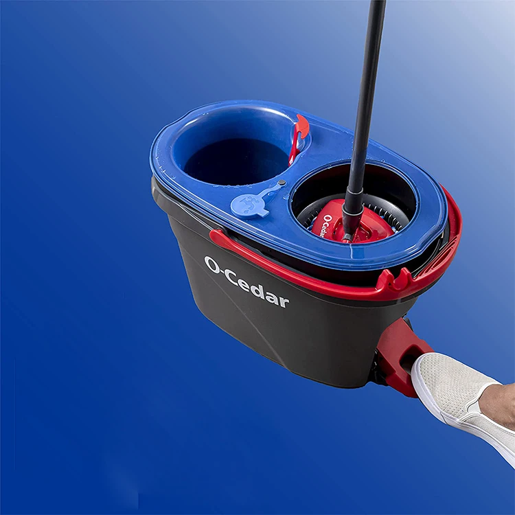 

Round Handfree 360 Rotate Spin Flat Mop Bucket With Dirty Water Separated In Magic Wet And Dry Floor Cleaning