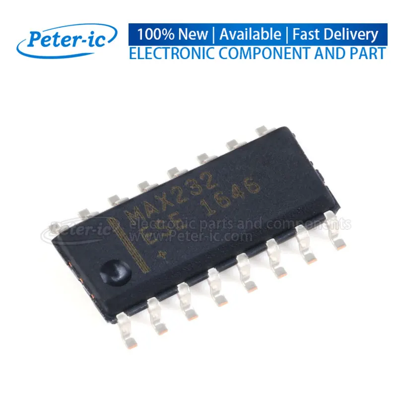 (5pcs) MAX232ESE+T MAX232 ESE MAX232ESE SOIC-16 4.5V~5.5V 120Kbps transceiver 2/2 RS232 ICs Peter-ic SOP16