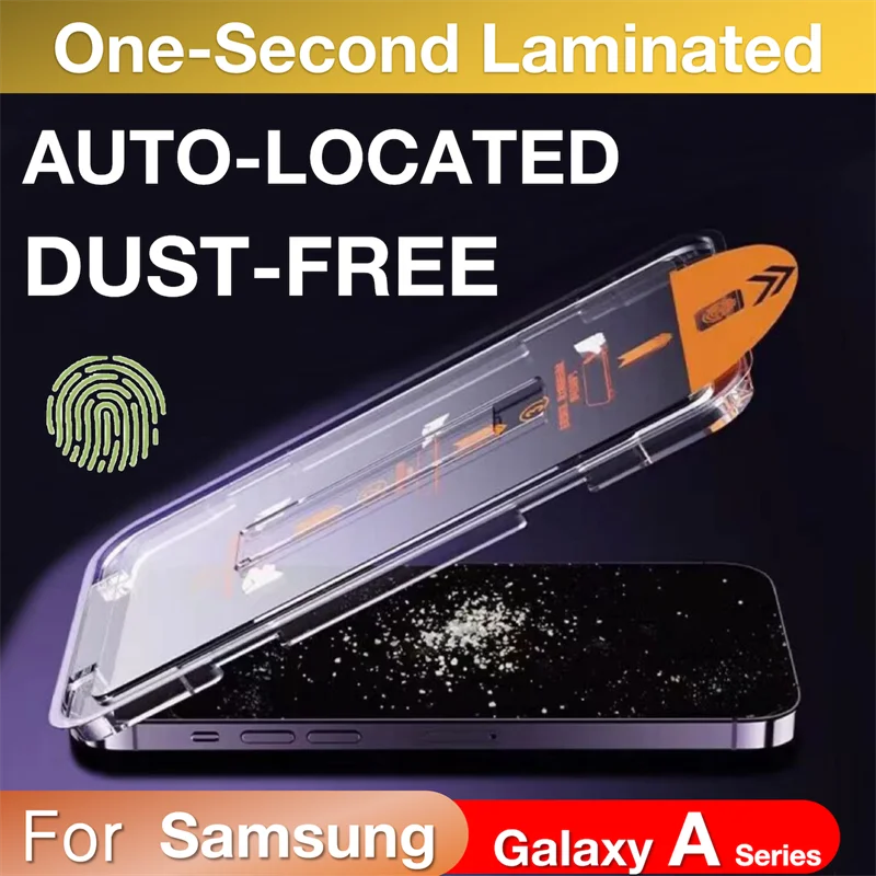 3 Stück gehärtetes Glas für Galaxy A56 A55 A16 A36 A26 5G Staubfreie Box Galaxy A54 A53 A52 A35 A25 A15 Displayschutzfolie