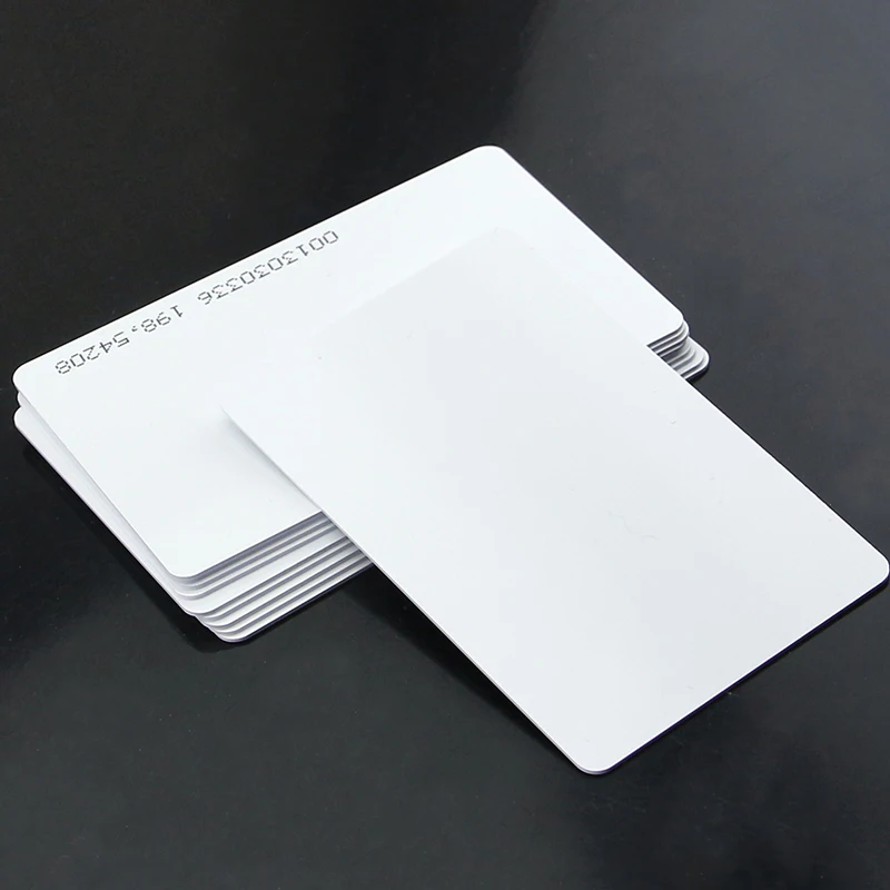 10Pcs/Batch Induction ID White Card, EM4100 Read-only Chip 125KHZ RFID Card For Access Control Attendance, Property Management