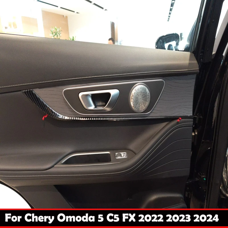 

For Chery Omoda 5 C5 FX 2022 2023 2024 Inner Door Bowl speaker Panel Inside Handle strip Protector Cover Interior Accessories