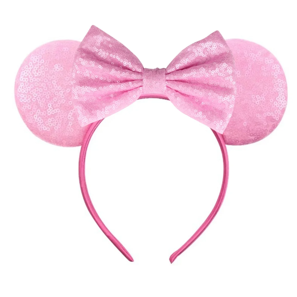 9.5 CM Big Size Matte Pink Mouse Ears Headband For Girls 5\