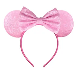 9.5 CM Big Size Matte Pink Mouse Ears Headband For Girls 5