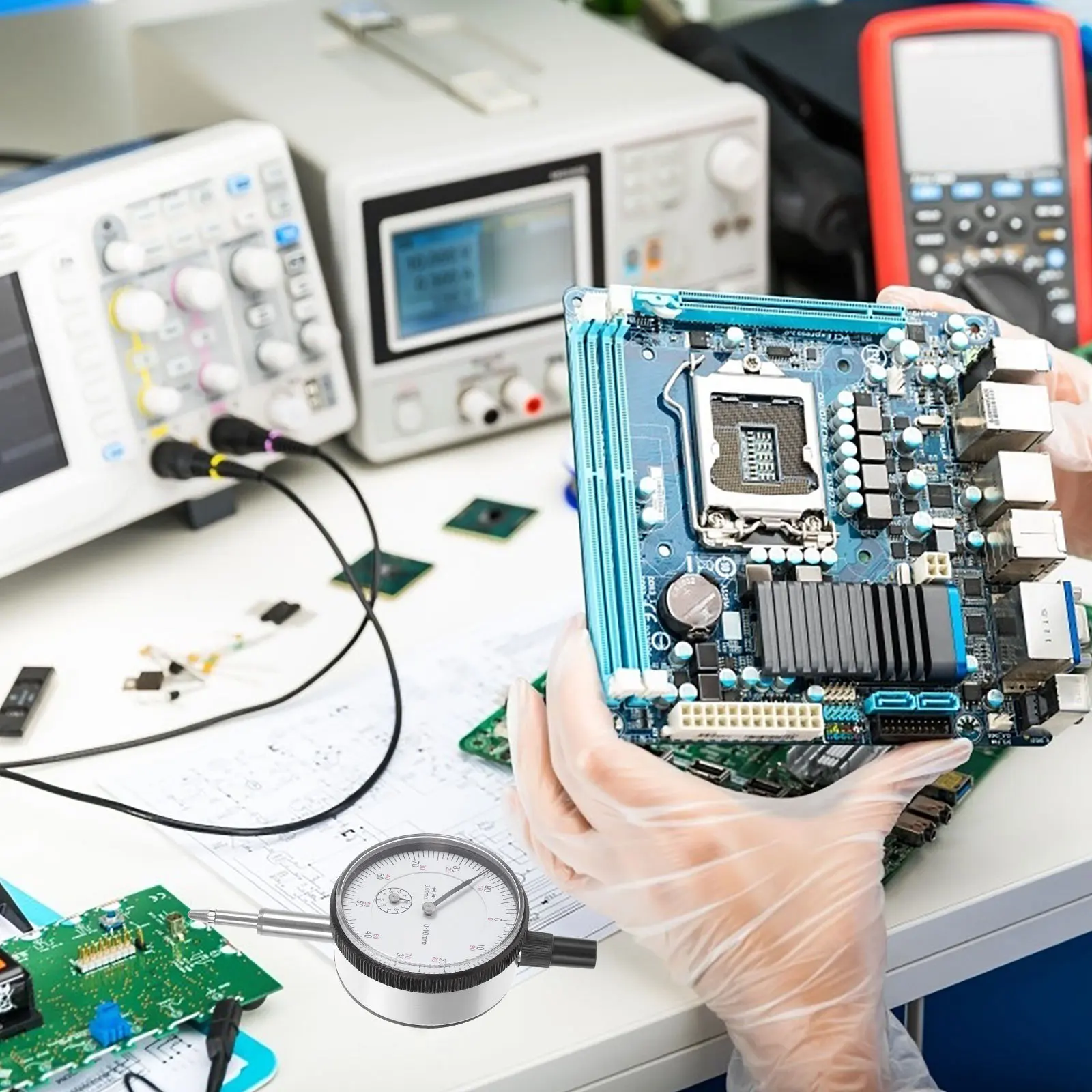 

Precision Dial Indicator Gauge 0.01Mm Accuracy Digital Mechanical Clock For Length Measurement Durable Measuring Tool Welding