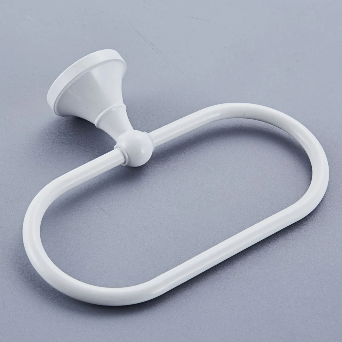 Wall Mount Towel Ring White Shelves Rack Hand Shelf for Bathroom Small Lamp Shades Hanger