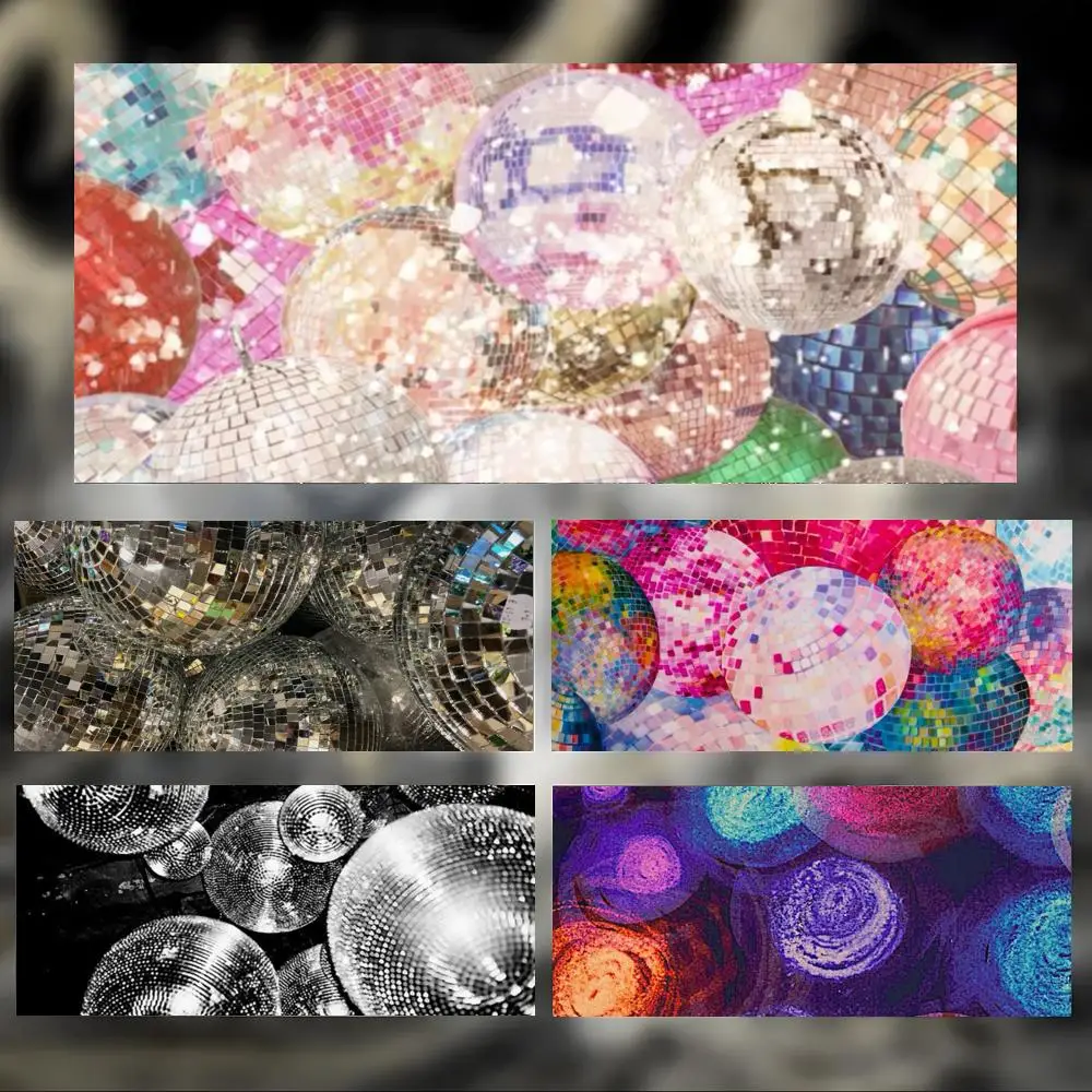 Sparkling Disco Mirror Balls Mouse Pad Large Thick Desk Pad Stitched Edges Gaming Mouse Mat for PC