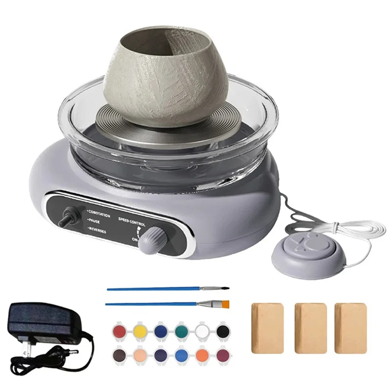 【necessity】kit-di-ruote-per-ceramica-elettriche-per-pulizia-staccabile-mini-ruota-per-ceramica-per-lavori-di-argilla-con-giradischi-artistico-fai-da-te-domestico
