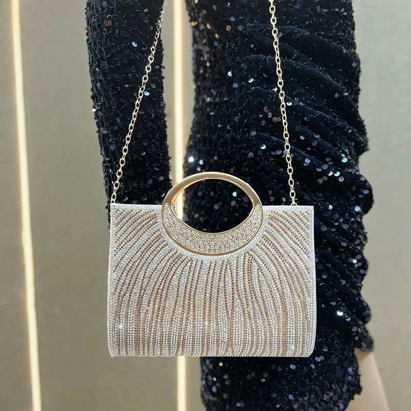 

Fashion Chain Shoulder Bags Wedding Party Purse Diamond Ladies Luxury Evening Bags Clutches Women Glitter Banquet Handbags