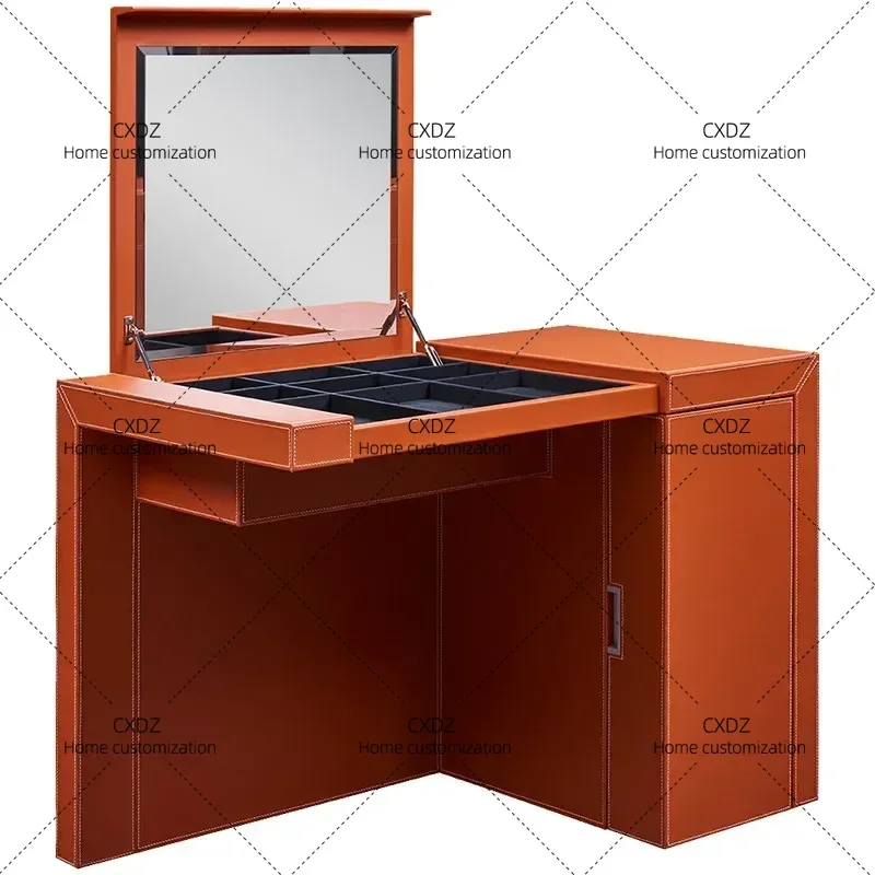XXModern  Storage Vanity Table Black Wooden Organizer Bedroom Dresser Drawers Salon Beauty Meuble  Home Furnitur