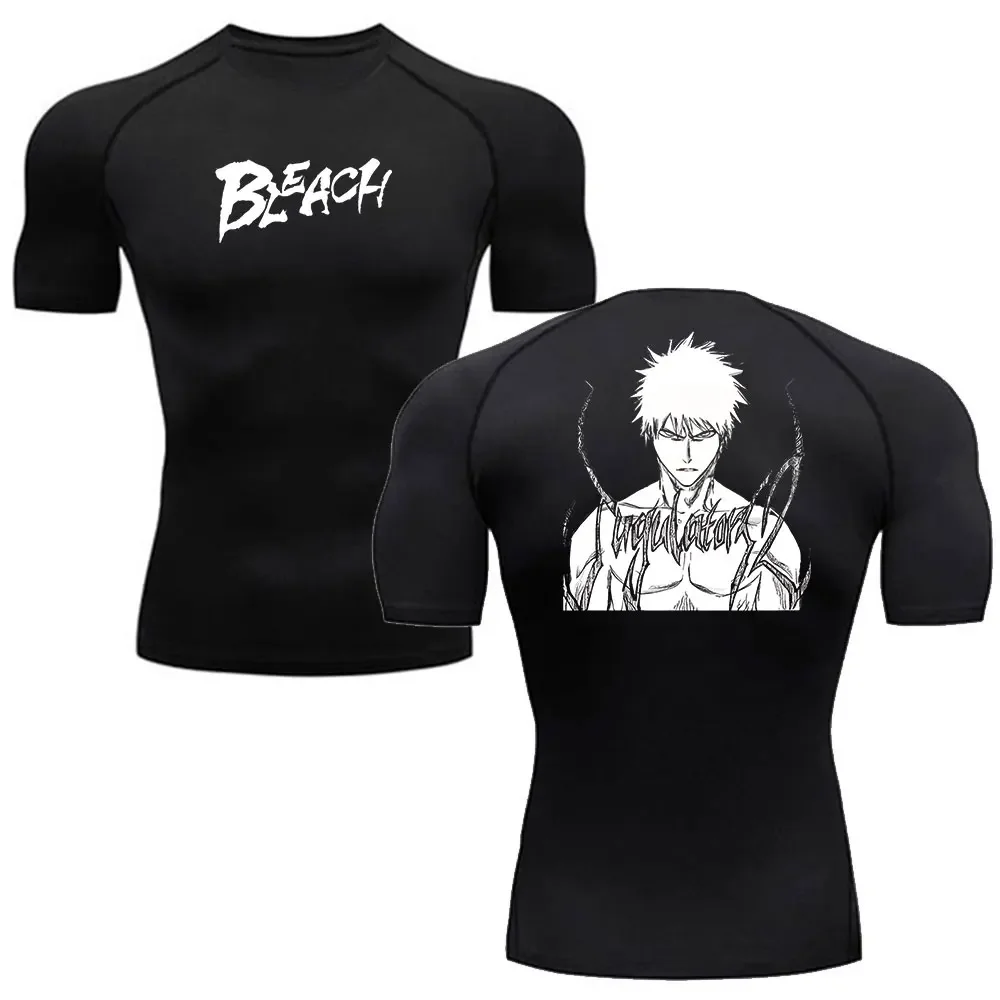 2024 New Anime Bleach T Shirt For Men New Trend Sport BJJ Tshirt Men Gym Fitness Tracksuit Boxing Jerseys Compression Shirt