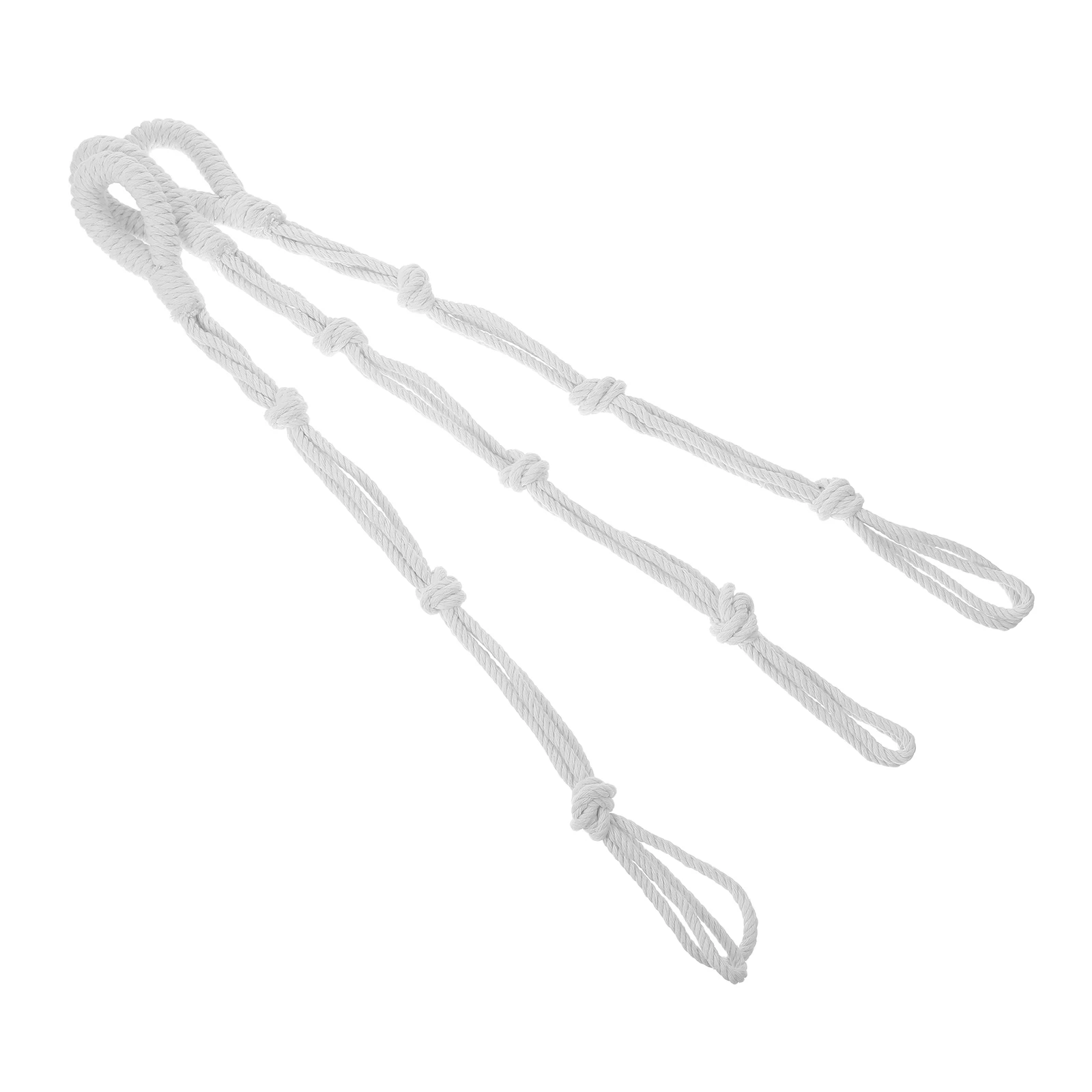 

3 Pcs Plant Pot Hanging Rope Handcrafted Cotton Chain Adjustable Length Bohemian Planter Hanger Strong Load Suitable Indoor