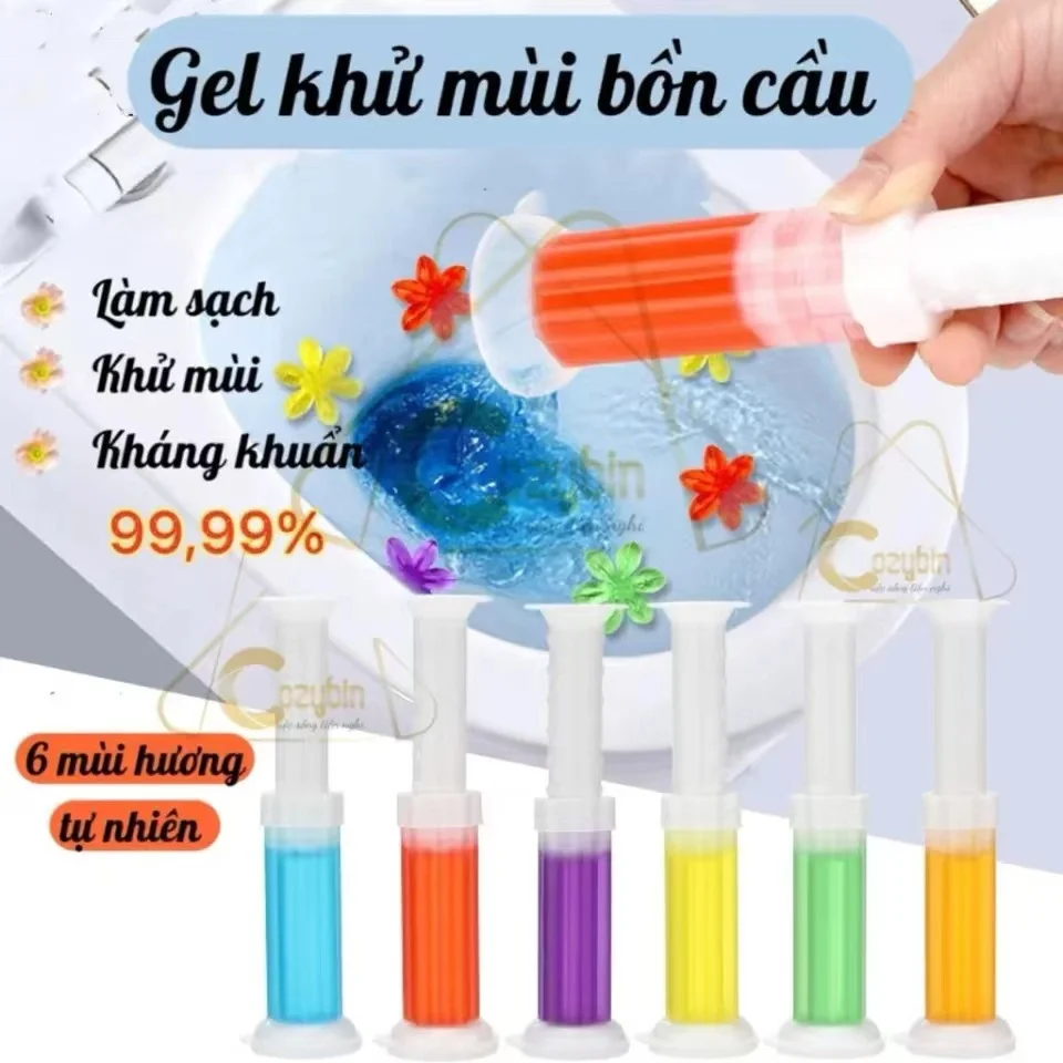 Toilet Deodorant and Odor Remover with Fragrant Flower Gel, Anti-Odor Floral Scented Mild Cleanser, Lin Toilet Essential Product.