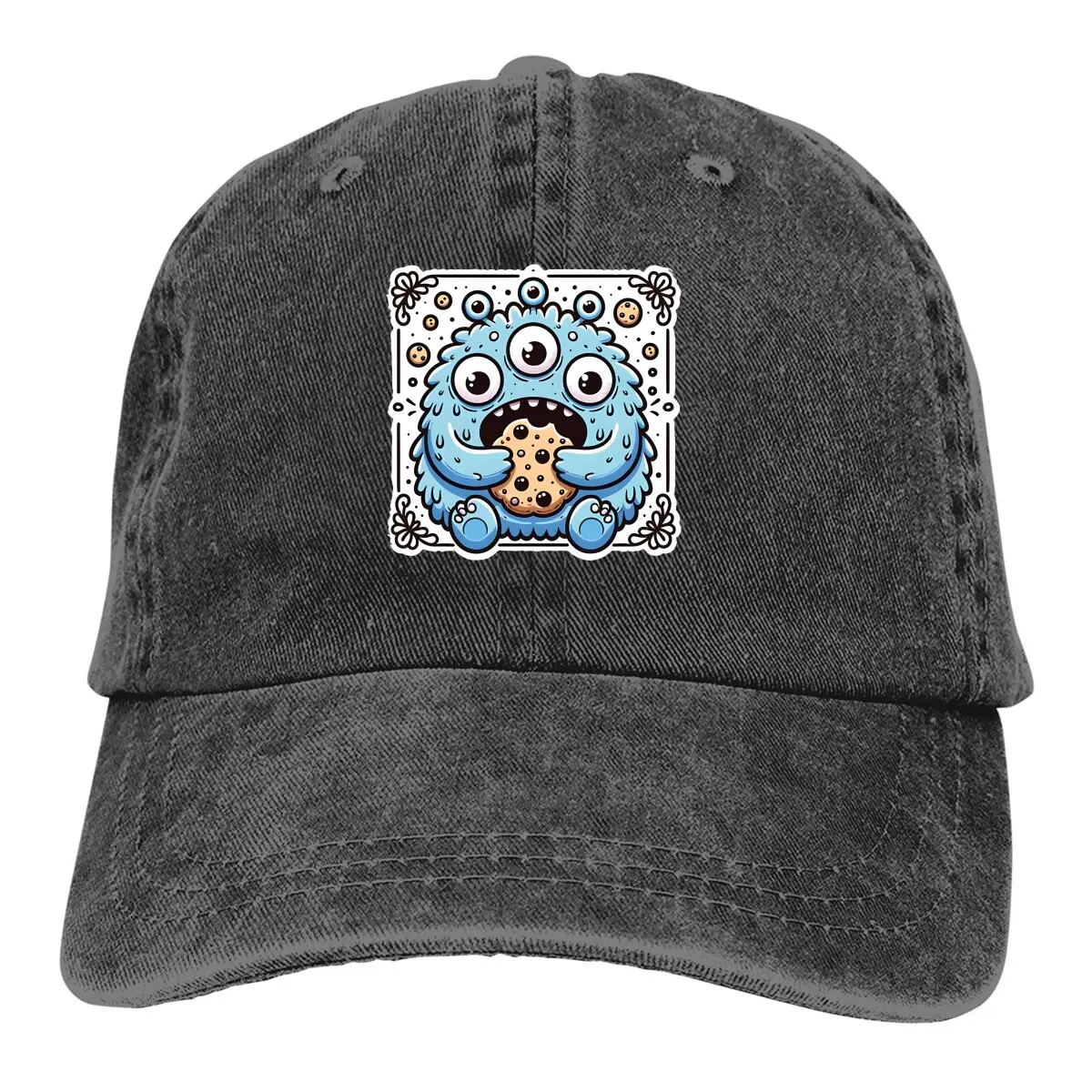 Cookie Monster Cartoon Multicolor Hat Peaked Women's Cap Carnage Calamity Personalized Visor Protection Hats