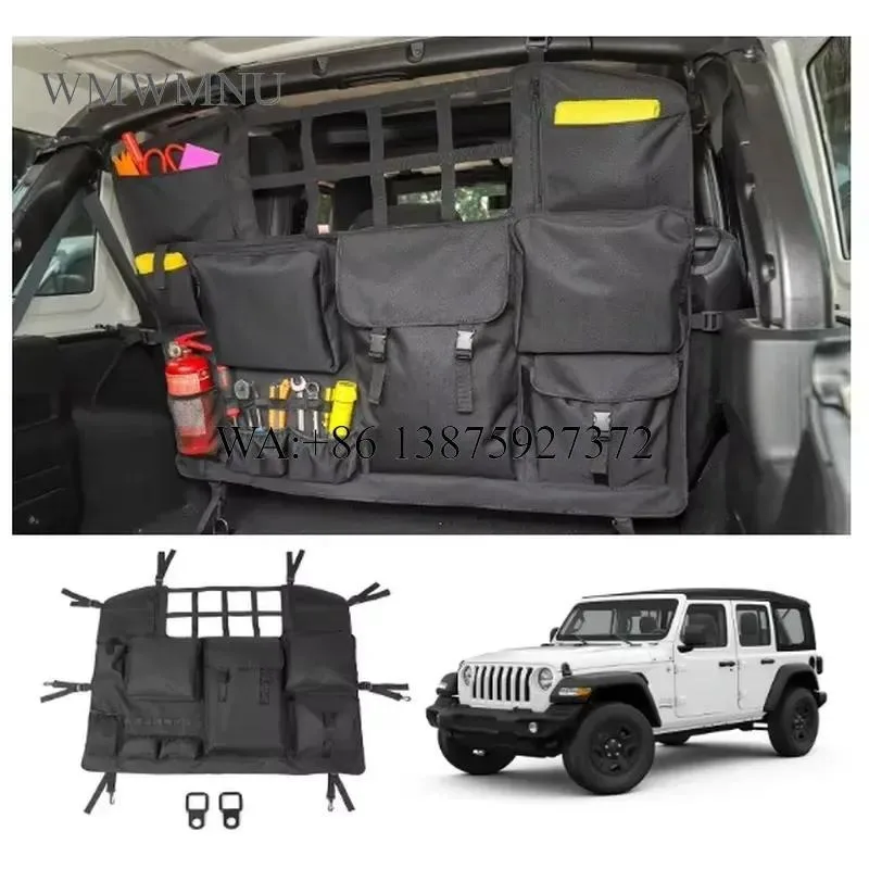 Wmwmnu for Oxford Cloth Rack Roll Cage Rear Tool Storage Pocket Car Truck Storage Bag for JK JL JKU JLU