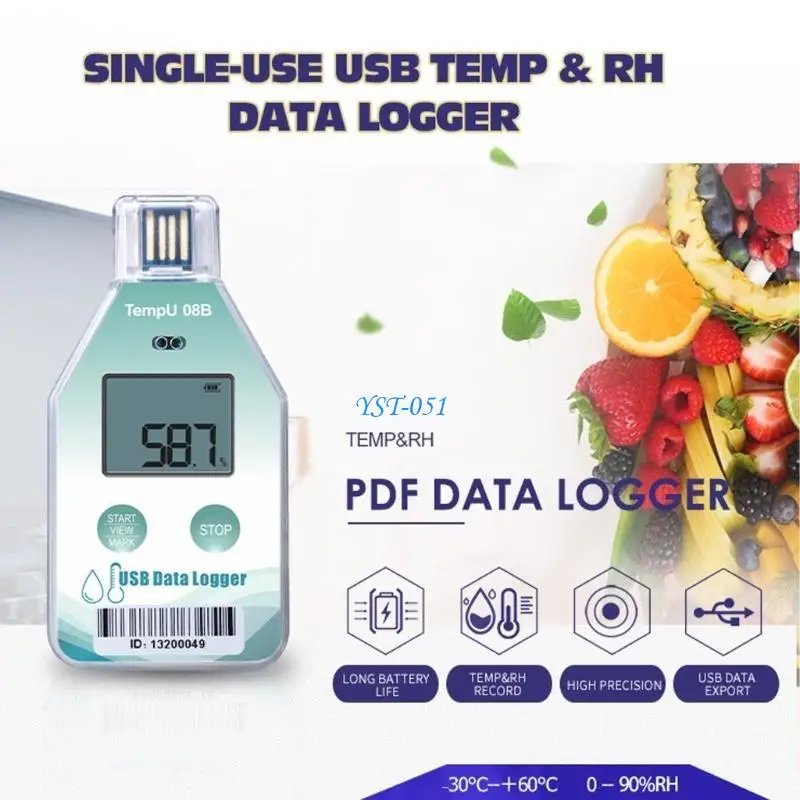 

E15A Digital Temperature Monitoring Device Temperature Logger for Cold Chain & Lab