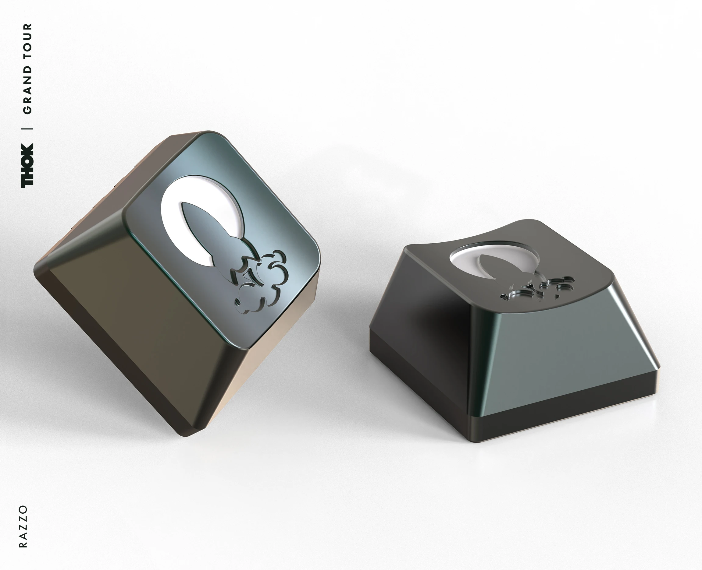 

Metal Keycaps Aluminum-Grand Tour Razzo Rocket Resin Filled Aluminum Metal Keycaps