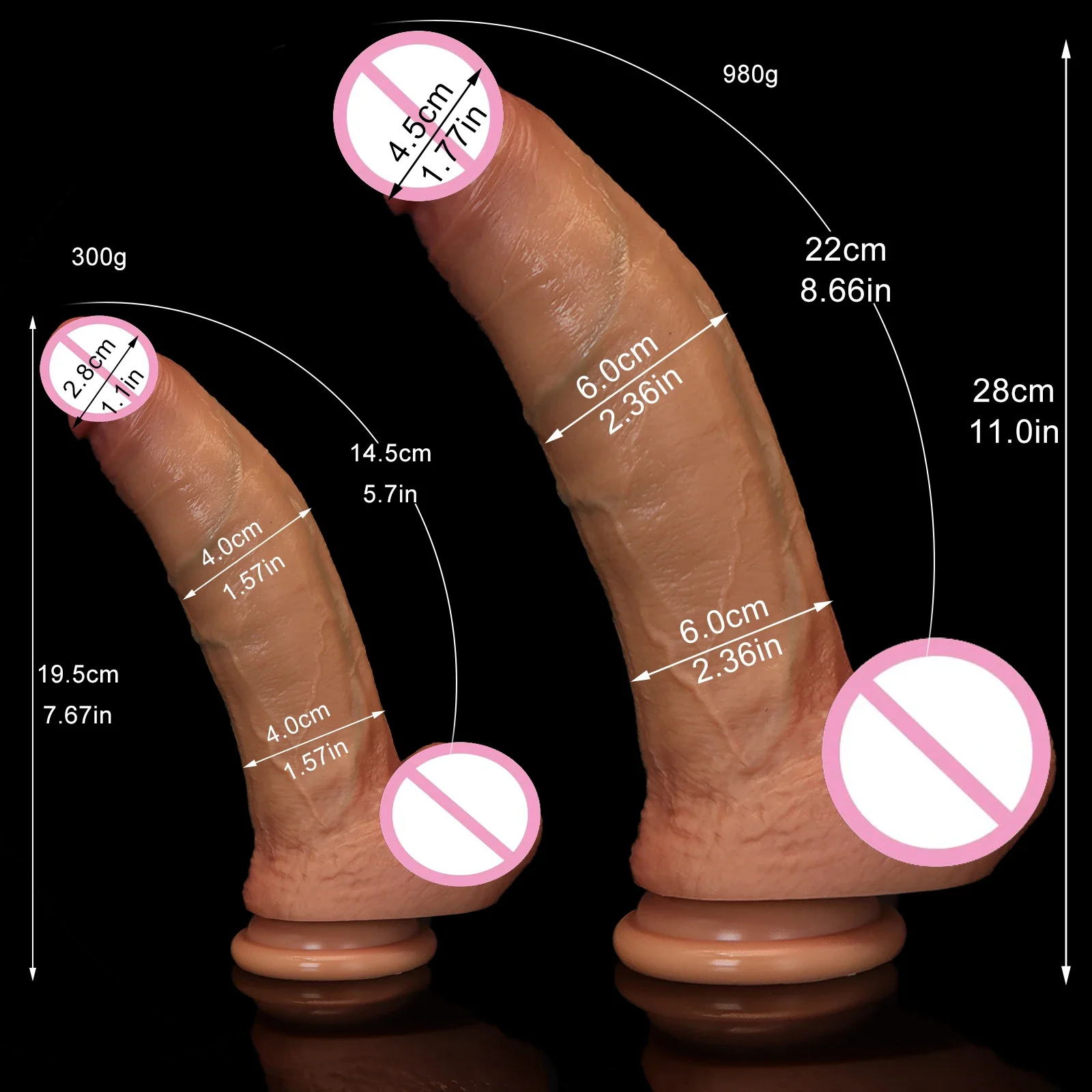 Thick Dildos Realistic Liquid Silicone Huge Penis Women Sex Toys G-spot Masturbation Big Dick Strap on Anal Dildo Lesbian 18+ - Image 2