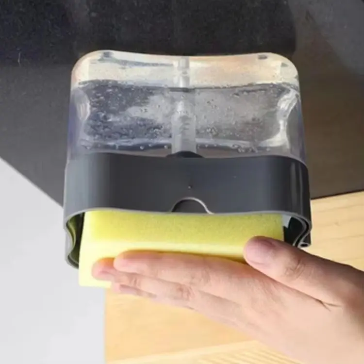 Press Soap Dispenser Portable Kitchen Detergent Dispenser for Dishwashing Pot Cloth Cleaning Tool