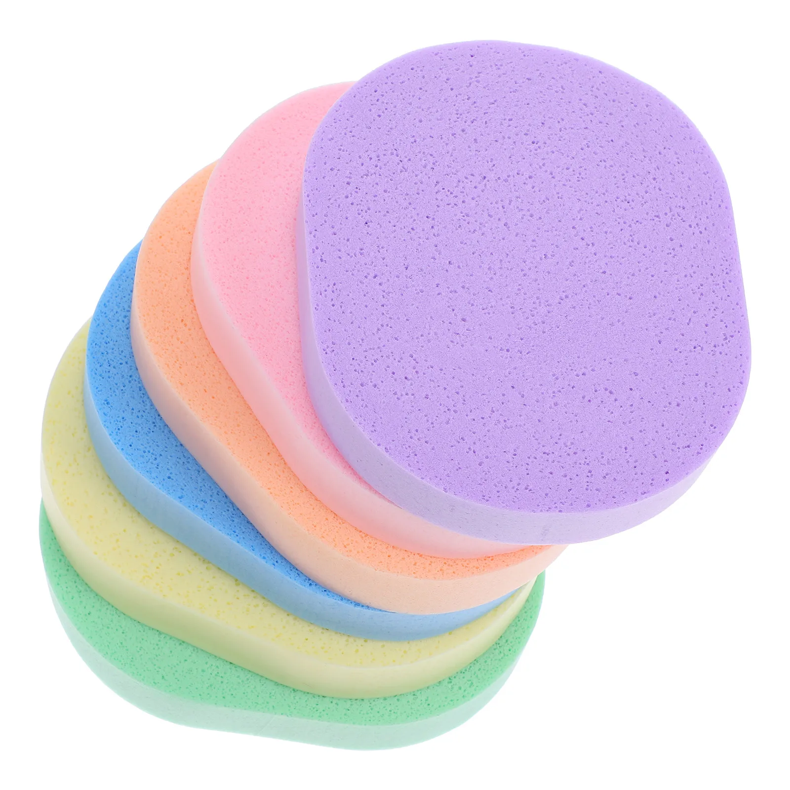 

6pcs Facial Cleansing Sponges Reusable Soft Face Wash Sponge Exfoliating Pads Makeup Remover Skincare Tool Lightweight Portable