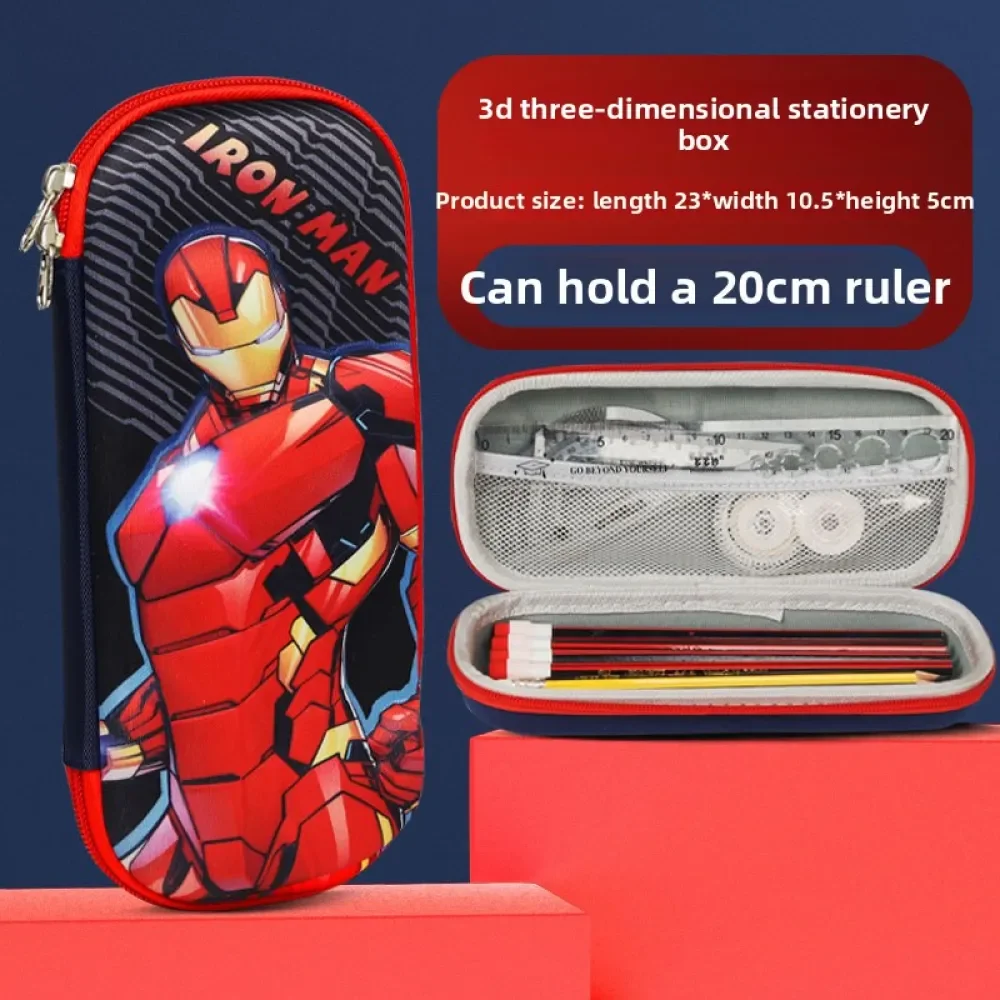 مقلمة ديزني سبايدر مان ثلاثية الأبعاد ستيريو مقلمة سبايدر مان سعة كبيرة صندوق رصاص ألعاب أطفال هدايا