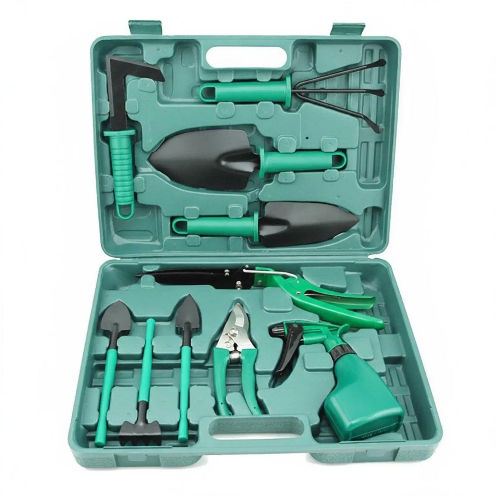 10 Pieces Garden Tool Kit Versatile Garden Tool Set Sturdy Gardening Tools with Storage Case for Outdoor, Balcony, Lawn Care