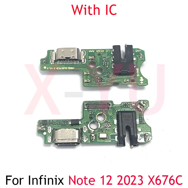 For Infinix Note 12 2023 X676C X676 / Note 12 Pro X676B X676 4G USB Charging Board Dock Port Flex Cable Repair Parts