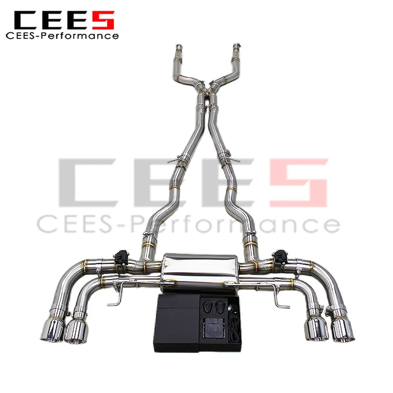 CEES Stainless Steel Catback Exhaust Valve Control Muffler for BMW M550/M550i G30/N63 4.4TT 2017-2022